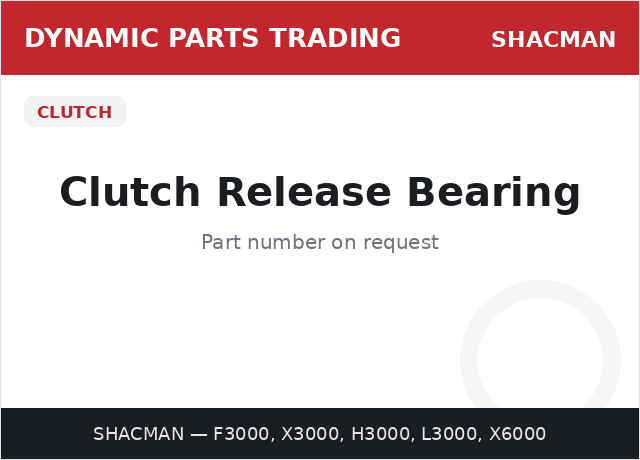 Clutch Release Bearing — SHACMAN