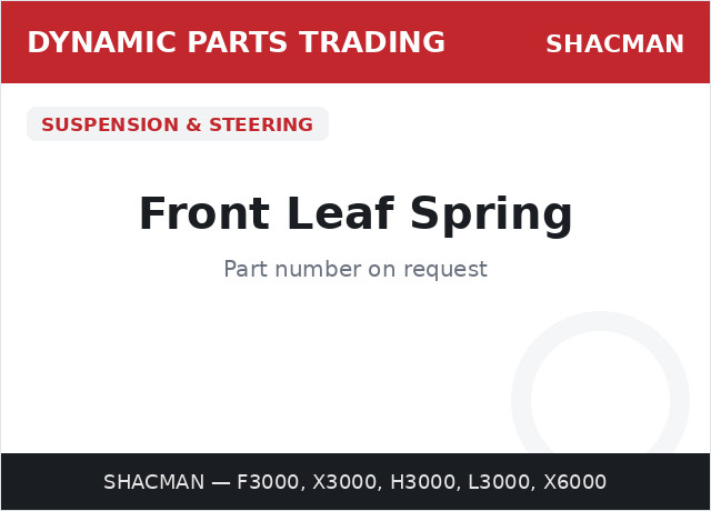 Front Leaf Spring — SHACMAN