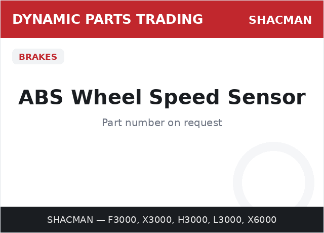 ABS Wheel Speed Sensor — SHACMAN