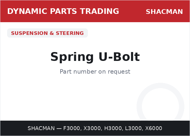 Spring U-Bolt — SHACMAN