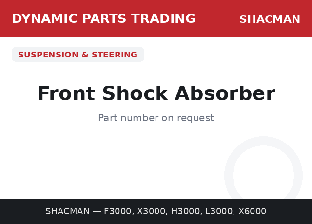 Front Shock Absorber — SHACMAN