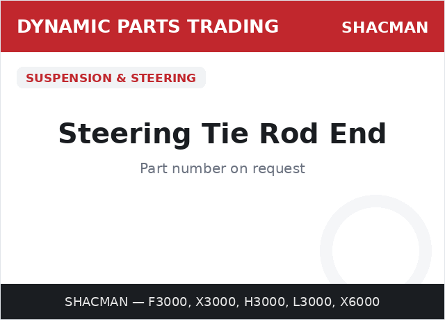 Steering Tie Rod End — SHACMAN