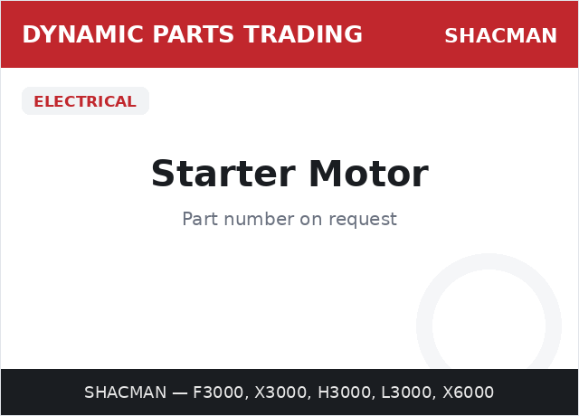 Starter Motor — SHACMAN