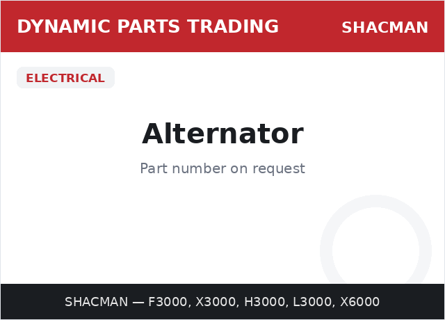 Alternator — SHACMAN