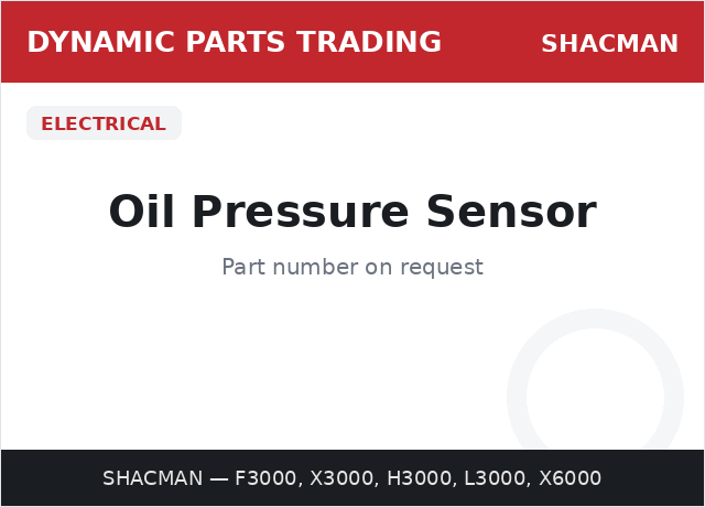 Oil Pressure Sensor — SHACMAN
