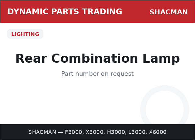 Rear Combination Lamp — SHACMAN