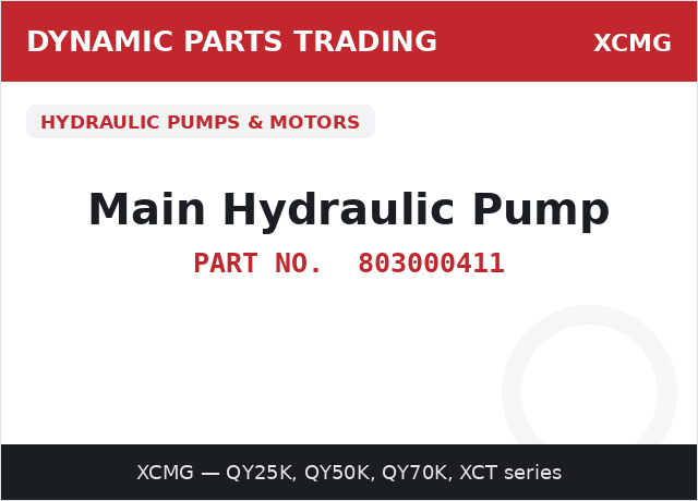 Main Hydraulic Pump — XCMG