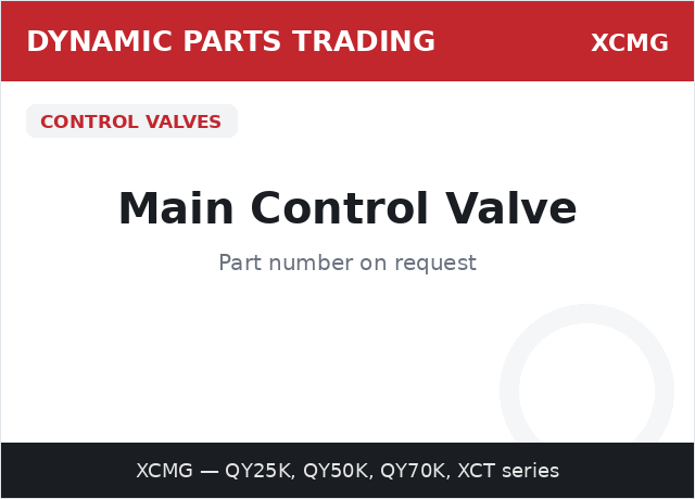 Main Control Valve — XCMG
