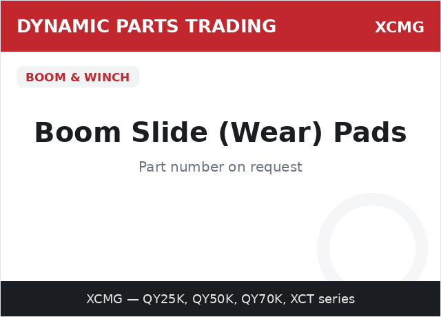 Boom Slide (Wear) Pads — XCMG