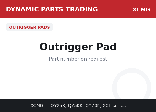 Outrigger Pad — XCMG