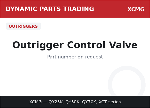 Outrigger Control Valve — XCMG