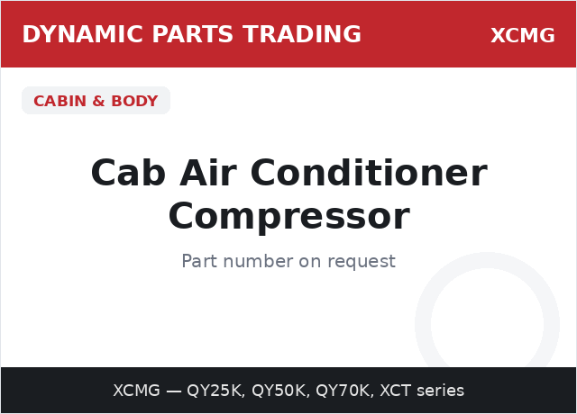 Cab Air Conditioner Compressor — XCMG