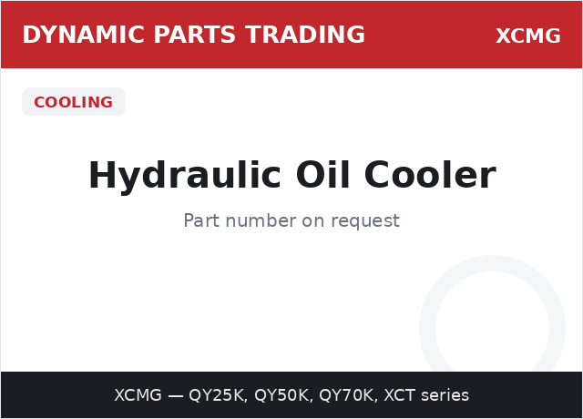 Hydraulic Oil Cooler — XCMG