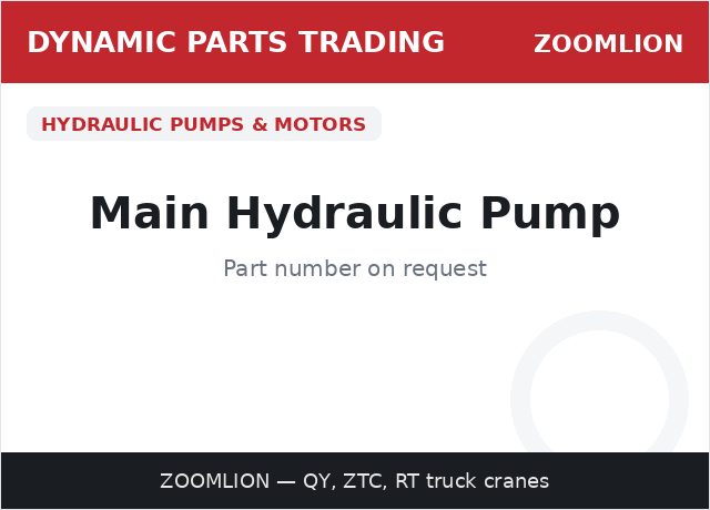 Main Hydraulic Pump — ZOOMLION