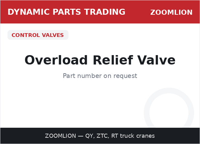 Overload Relief Valve — ZOOMLION