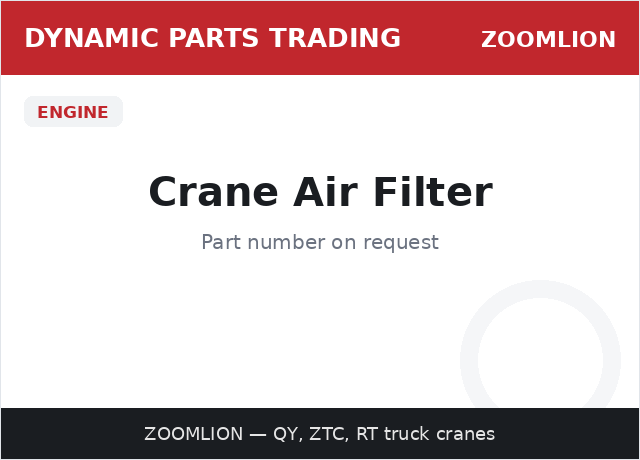 Crane Air Filter — ZOOMLION