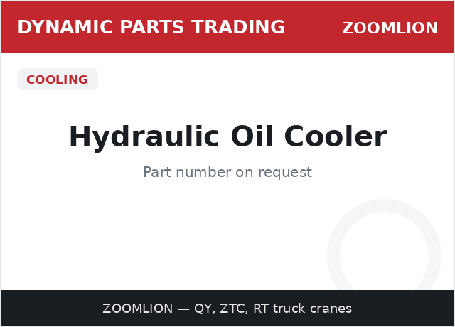 Hydraulic Oil Cooler — ZOOMLION